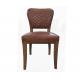 Brown Leather Dining Chairs With Wooden Legs Defaico Furniture
