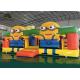 Colorful Minions Commercial Bounce Houses CE Digital Printing PVC Jumping Ground