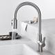 Retractable Touch Free Kitchen Sink Faucet / Flexible Pull Out Gooseneck Sink Mixer