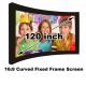 Amazing Image 3D Projection Screen 120Inch Curved Fixed Frame DIY Projector Screens 16:9
