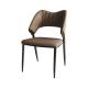 Leather Upholstery High Back Dining Chairs Banquet Metal Restaurant Chairs