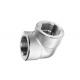 NPT Threaded Forged Stainless Steel Pipe Fittings 90 Degree Steel Pipe Elbow