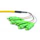 Multifiber Bundle Fiber Optic Pigtails 4 / 6 / 12 Cores SC APC G657A
