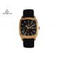 Balck And Gold Quartz Water Resistant Watch With Silicone Strap Popular Design