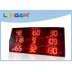 High Brightness Cricket Electronic Scoreboard , Led Portable Scoreboard Red Color