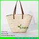 LUDA leather handles straw handbags wholesale cornhusk straw handbags