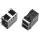 2x1 Dual Port RJ45 Connector , RJ45 Through Connector AC 1500Vrms 50Hz Withstand Voltage