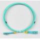 2.0mm Multimode Fiber Patch Cord , LC LC Om3 Patch Cord Aqua