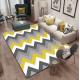 Simple North European Geometric Polyester Fiber Floor Carpets For Living Room