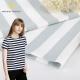 Single Jersey Striped Knit Fabric 95% Cotton 5% Spandex 170g Summer Wear