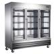 380W / 550W Commercial Vertical Freezer Three Door Environmental friendly