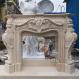Marble Fireplace Beige Natural Stone Mental Large Indoor Hand Carved Villa Home Decorative