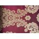 Floral Red Jacquard Woven Fabric Classical Soft With Anti-Static