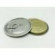Round full aperture tinplate ETP Easy Open End,gold/clear lacquer for food can