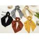 Winter Polyester Halloween plaid large colon scrunchie streamer Headpiece lady 2-in-1 square scrunchie accessories