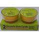 2PK Yellow Citronella glassl scented candle with the printed card and printed