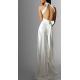 Pure White Backless Evening Dresses , Maxi Sexy Dresses For Wedding