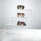 Acrylic 3 Step Riser Display Stand Jewelry Gifts Showcase Clear Plexiglass Risers