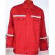 High Visibility Mens Reflective Jacket , Custom Logo Red Reflective Coat