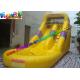 Custom Yellow Kids Outdoor Inflatable Water Slides Combo With Pool