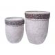 Contemporary Round Cement Garden Planters Cement Flower Pots For Courtyard / House