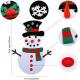 Harmless 100*50cm Felt Christmas Snowman Ornaments For Wall / Window