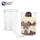 BPA free cylinder shape 93ml disposable plastic cup with lid