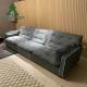 Light Green Comfortable Fabric 3 4 5 6 Seater Long Sofa Customization