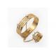 Popular Stainless Steel Jewelry Set Bracelet Ring Chain Gold For Party / Wedding