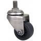 35kg Threaded Swivel PU Caster S26315-73 With Brake Stainless 1.5 2mm Thickness