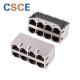 2 x 4 RJ45 Multi Connector Ethernet Stacked Solder Termination Connectors