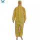 Yellow Disposable Protective Chemical Overall CE Coveralls without Shoe Cover OEM/ODM