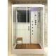 White Glass Shower Cabin Complete Shower Stalls With Brass Jets Computer Control
