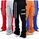 Wholesale Customized Logo Men's Streetwear Sport Leisure Trousers Sweatpants Casual Flared Pants Cargo Pants