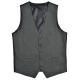 High End Skinny Mens Tailored Vest Dark Grey Waistcoat Business Person