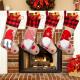 Christmas Stockings Unique 3D Gnomes Stockings Santa Claus Fireplace Hanging Stockings for Christmas Holiday Ornaments
