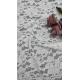 54 Inch White Color Stretch Floral Corded Elastic Lace Fabric For Women Clothing