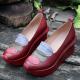 S465 Women'S Shoes New Leather Casual Rocking Shoes Original Handmade Shoes Flat Color Matching Single Shoes