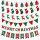 Home Decoration Merry Christmas Party Crafts Felt Banner Flag Customized Size