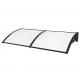 Windproof PC Door Canopy Manual Operation Method High Class ABS Materials