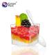 Factory price square shape clear plastic 60ml food dessert ice cream mini cups with spoons