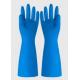 33CM Industrial Nitrile Gloves Solvent Resistant 15 Mil Blue Household Task Use