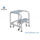 Alloy Steel Q235B Warehouse Mini Mobile Ladders With 300kg Capacity