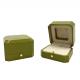 Green Spray Painted Ring Luxury Jewelry Case With Octagon Shape