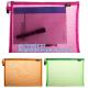 PVC Netting k Document Bag with Pocket, A4 Size ladies plastic document bag for