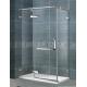 Swing Hinge Mirror Color Shower Enclosures 90 Degree Magnetic Seal Clear Tempered Glass