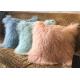 18 Inches Long Sheep Fur Decorative Pillows , Mongolian Fur Outdoor Throw Pillows 