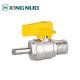 male threaded valve Smooth Brass Gas Ball Valve With Hose Connector X Male PTFE Seal Valve