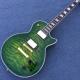 Chibson custom LP electric guitar, Green Flame Maple Top electric guitar with Gold hardware