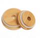 Houseware 70mm/86mm Bamboo Mason Lids with Straw Hole and Silicone Seal  Mason Caps